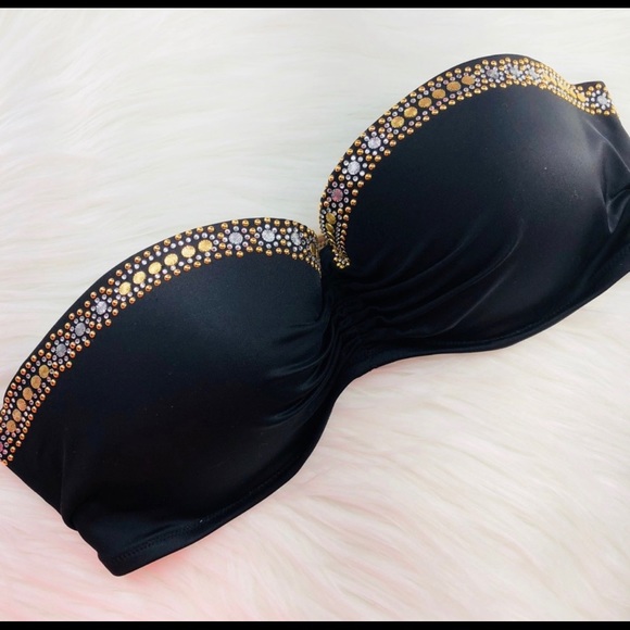 PINK Victoria's Secret Other - 🌷Victoria’s Secret Rhinestones Bandeau Bikini Top